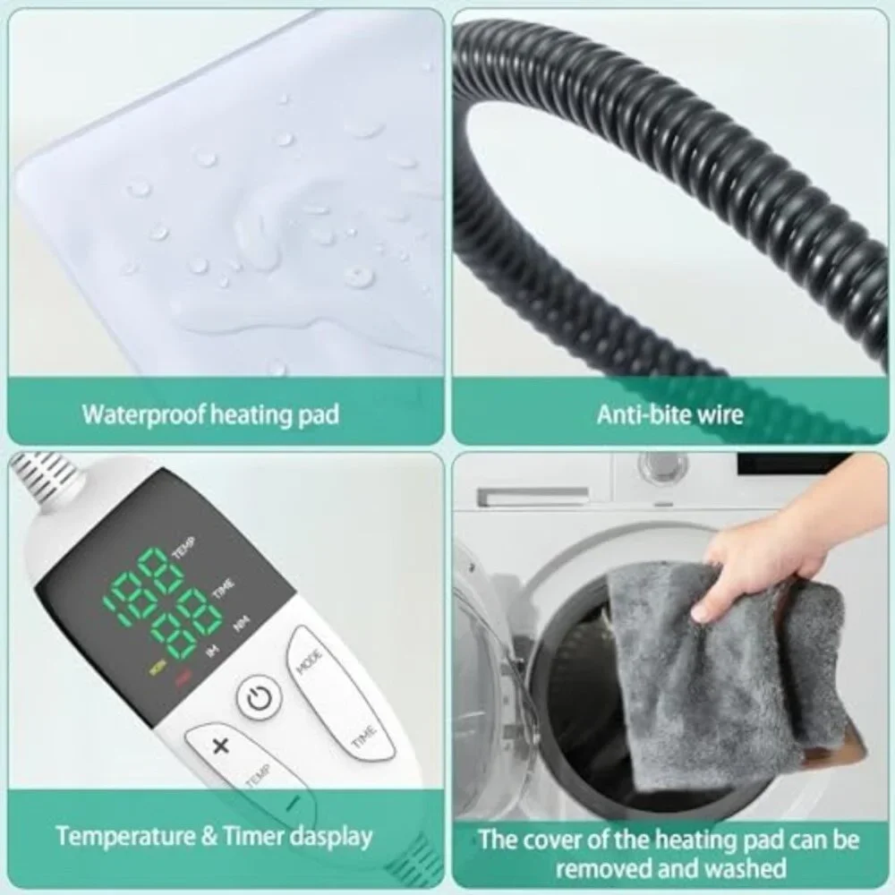 Smart Heated Cat Bed Cave Pet House for Indoor Cats & Small Dogs, Washable & Fol